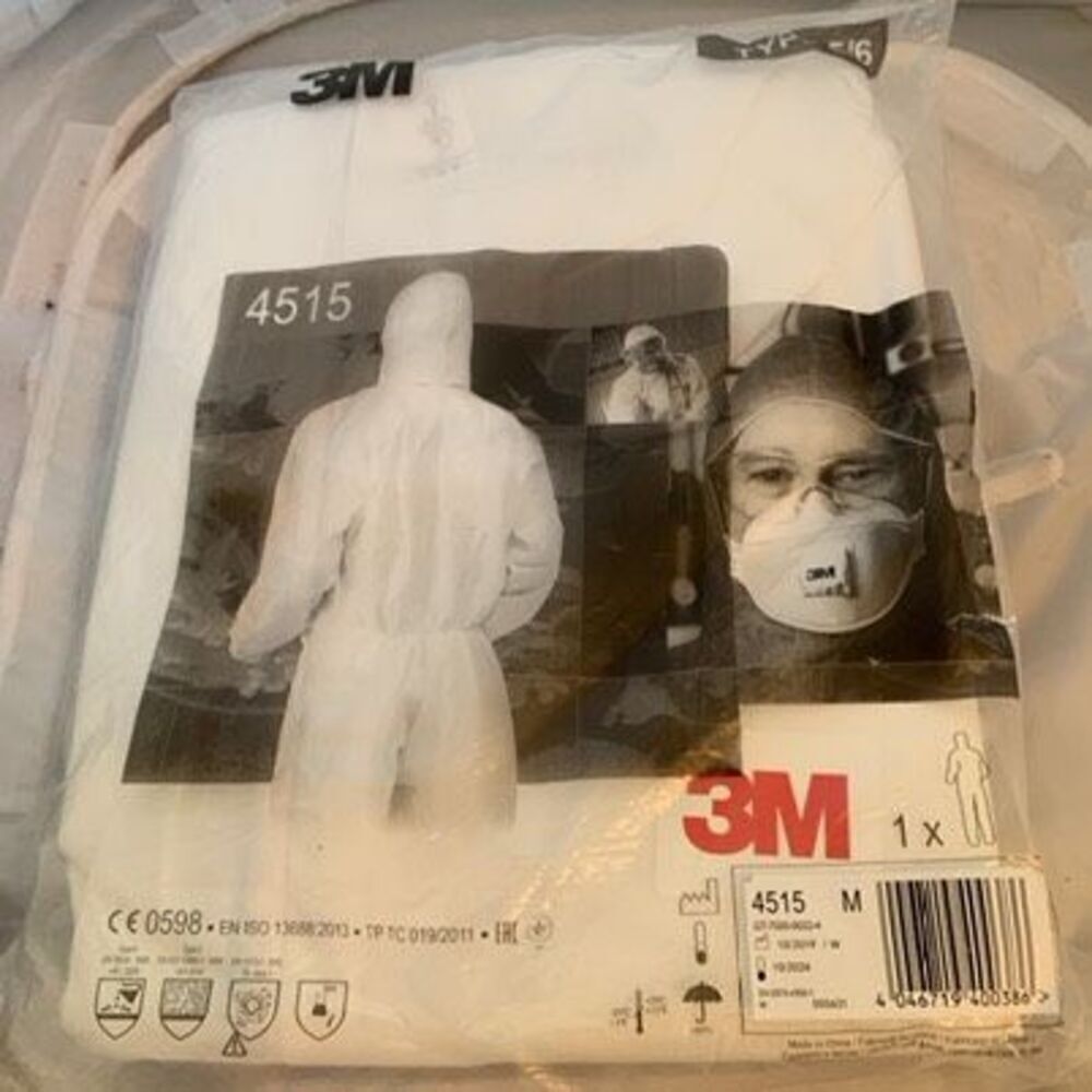 3M 4515 M Type 5/6 Disposable Protective Coverall *NEW*